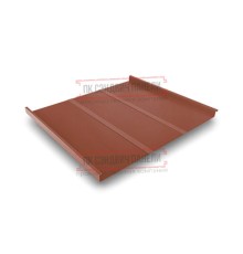 Фальц двойной стоячий Line 0,5 PurLite Мatt RAL8004 терракота с пленкой на замках