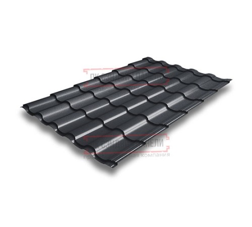 Металлочерепица Кредо RAL7024 Quarzit lite-0,5