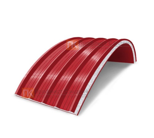 Сэндвич-панели арочные с пенополистиролом, ширина 1200 мм, толщина 30 мм, 0.5/0.5, RAL3020