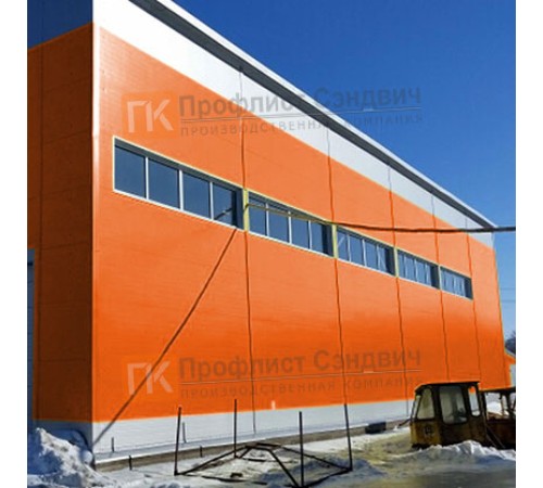 Сэндвич панели гладкие с пенополиизоциануратом, ширина 1200 мм, толщина 10 мм, 0.5/0.5, RAL2004