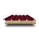 Сэндвич панели кровельные с минеральной ватой, ширина 1200 мм, толщина 10 мм, 0.5/0.5, бордо