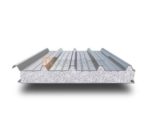 Нержавеющие сэндвич панели кровельные с пенополистиролом, ширина 1000 мм, толщина 100 мм, 0.5/0.5, AISI 321
