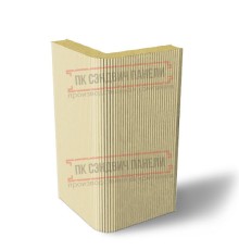 Угловая сэндвич-панель вертикальная из пенополиизоцианурата, 0.5/0.5, ширина 1000 мм, толщина 40 мм, RAL1014