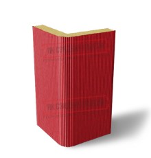 Угловая сэндвич-панель вертикальная из пенополиизоцианурата, 0.5/0.5, ширина 1200 мм, толщина 10 мм, RAL3020