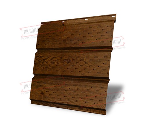 Софит металлический полная перфорация 0,45 Print Premium с пленкой Antique Wood