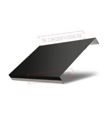 Ламель обратная 125 жалюзи Texas 0,45 PE с пленкой RAL 9005 черный