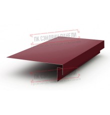 Планка карнизного свеса сложная 185х50х2000 ПЭ-3005-0.45