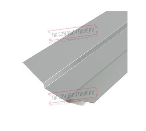 Планка ендовы верхняя 76х76х2000 Полиэстер Ral9006-0.5
