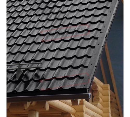 Планка торцевая 135х145х2000 PURMAN-9005-0.5