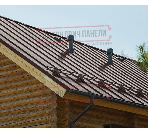 Фальц двойной стоячий Line 0,5 Quarzit RAL8017 шоколад с пленкой на замках