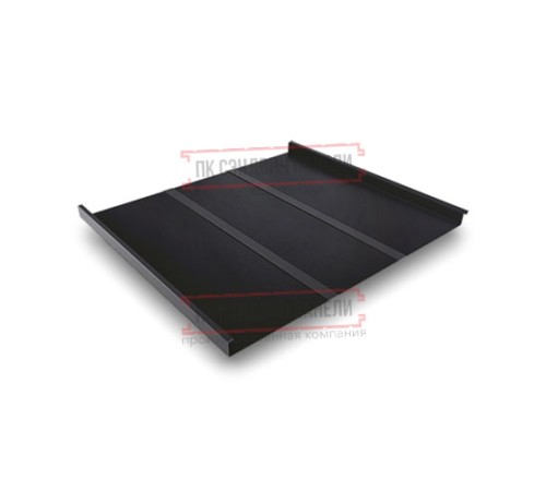 Фальц двойной стоячий Line 0,5 PurPro Matt 275 RAL9005 черный с пленкой на замках