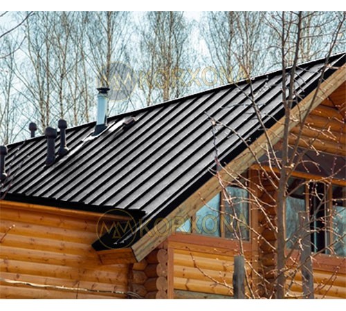 Кликфальц Line 0,45 Drap RAL9005 черный с пленкой на замках