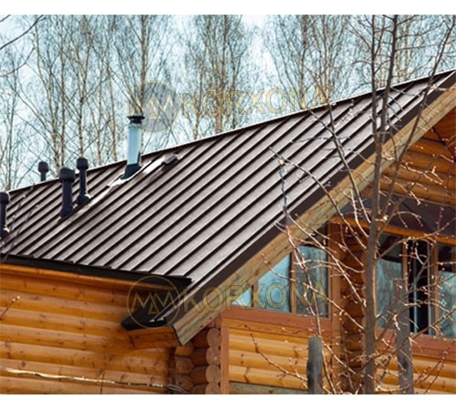 Кликфальц Line 0,45 Drap ST RAL8017 шоколад с пленкой на замках