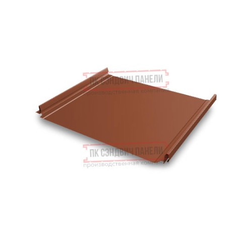 Кликфальц Pro 0,5 Satin RAL8004 терракота с пленкой на замках