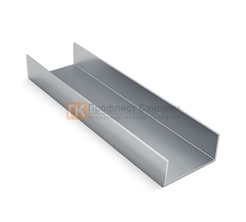 U-образный профиль 200x57x3000-1,2 мм, оцинкованный