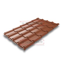 Металлочерепица Камея RAL8004 Drap-0.45
