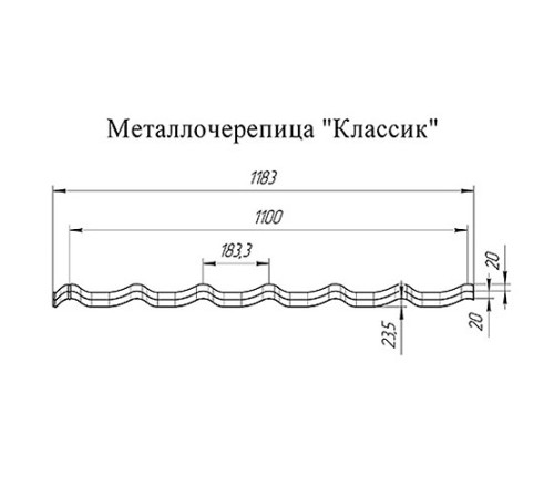 Металлочерепица Классик RR29 GreenCoat Pural Matt-0,5