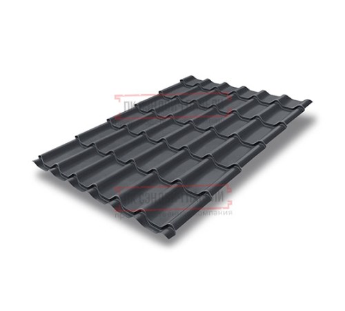 Металлочерепица классик плюс RAL7024 Drap-0.45