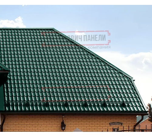 Металлочерепица Классик RAL6005 Quarzit-0,5