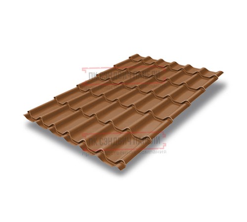 Металлочерепица классик плюс Cuprum Steel Quarzit-0.5