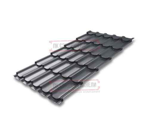 Металлочерепица Квинта плюс RAL7024 Rooftop Matte-0.5