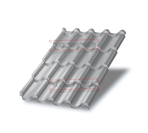 Металлочерепица Монтерроса-XL RAL7004 Norman-0.5