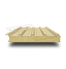Сэндвич панели кровельные с пенополиуретаном, ширина 1200 мм, толщина 20 мм, 0.5/0.5, RAL1014