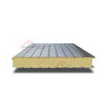 Нержавеющие сэндвич панели стеновые с пенополиуретаном, ширина 1000 мм, толщина 80 мм, 0.5/0.5, AISI 304