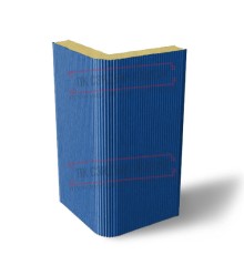 Угловая сэндвич-панель вертикальная из пенополиуретана, 0.5/0.5, ширина 1200 мм, толщина 30 мм, RAL5005