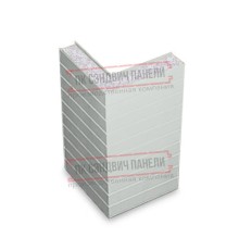 Горизонтальная угловая сэндвич-панель из пенополистирола, ширина 1200мм, толщина 10мм, 0.5/0.5, RAL7035