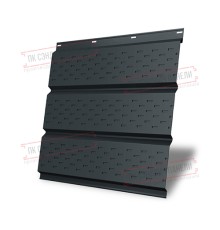 Софит металлический полная перфорация 0,5 Satin с пленкой RAL 7016 антрацитово-серый