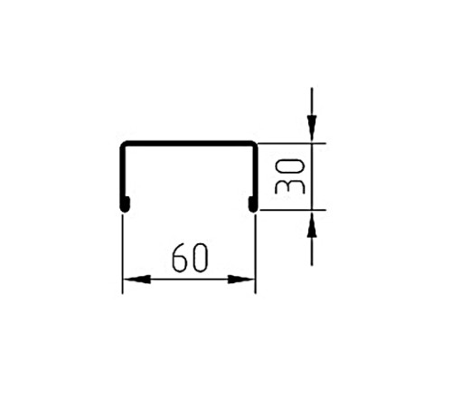 Декоративная планка П - 60х30, Сосна - 0,45мм