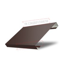 Ламель лицевая 125 Texas стартовая/финишная для калиток и ворот 0,45 PE с пленкой RAL 8017 шоколад