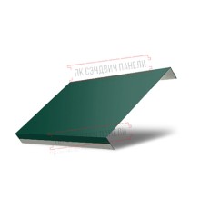 Ламель обратная 125 жалюзи Texas 0,7 PE с пленкой RAL 6005 зеленый мох